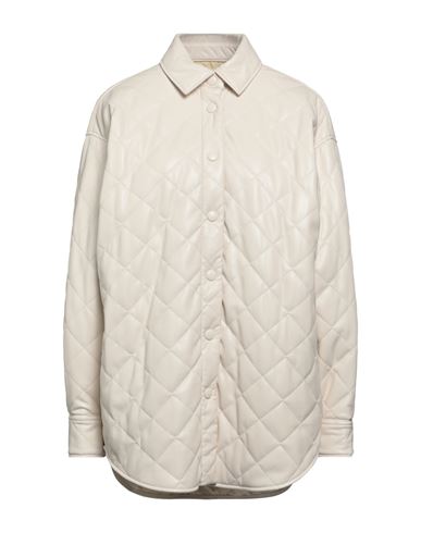 Msgm Woman Shirt Ivory Size 8 Polyester In White