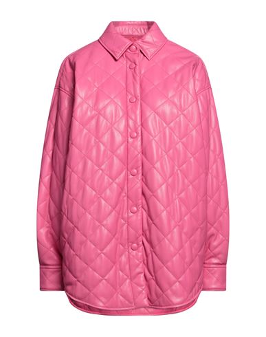 Msgm Woman Shirt Fuchsia Size 10 Polyester In Pink