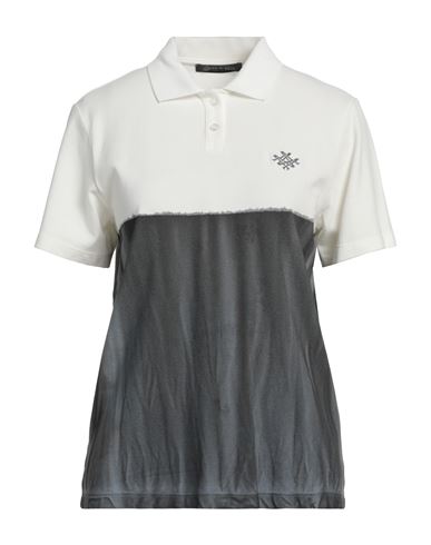 Mr & Mrs Italy Woman Polo Shirt Lead Size L Cotton, Elastane In Grey