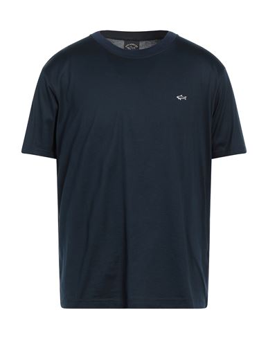 Paul & Shark Man T-shirt Navy Blue Size M Cotton