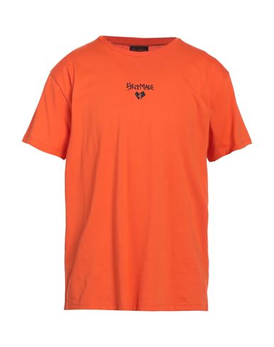 Self Made By Gianfranco Villegas Man T-shirt Orange Size Xxl Cotton