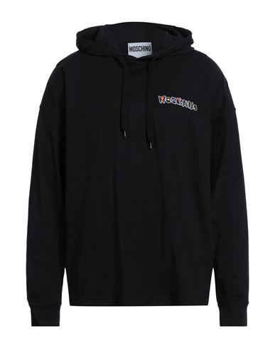 Moschino Man Sweatshirt Black Size 38 Cotton