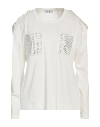 Jijil Woman T-shirt Ivory Size 12 Cotton In White