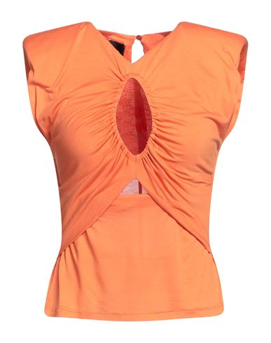 Pinko Woman T-shirt Orange Size L Viscose