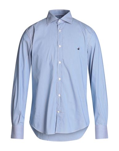 Brooksfield Man Shirt Sky Blue Size 15 ½ Cotton, Polyamide, Elastane