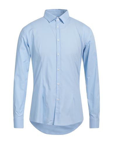 Daniele Alessandrini Homme Man Shirt Sky Blue Size 15 ¾ Cotton, Elastane