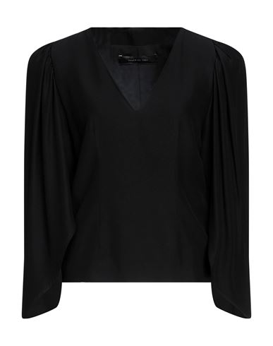 Shop Federica Tosi Woman Top Black Size 6 Viscose, Acetate