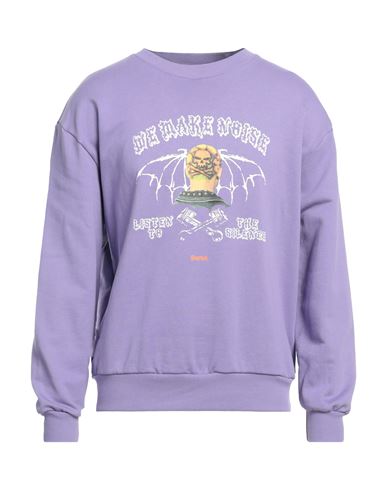 Self Made By Gianfranco Villegas Man Sweatshirt Light Purple Size Xxl Cotton