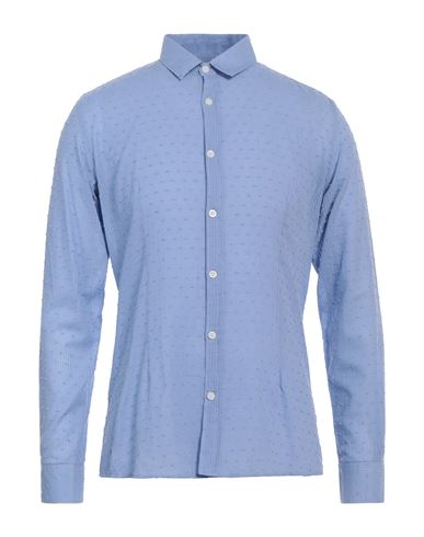 Daniele Alessandrini Homme Man Shirt Light Blue Size 15 Cotton