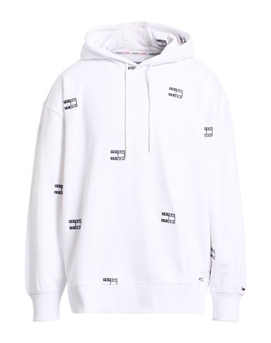 Tommy Jeans Man Sweatshirt White Size Xl Cotton