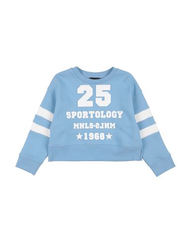 Monnalisa Babies'  Toddler Girl Sweatshirt Sky Blue Size 5 Cotton, Polyester