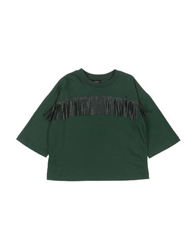 Monnalisa Babies'  Toddler Girl T-shirt Dark Green Size 7 Cotton