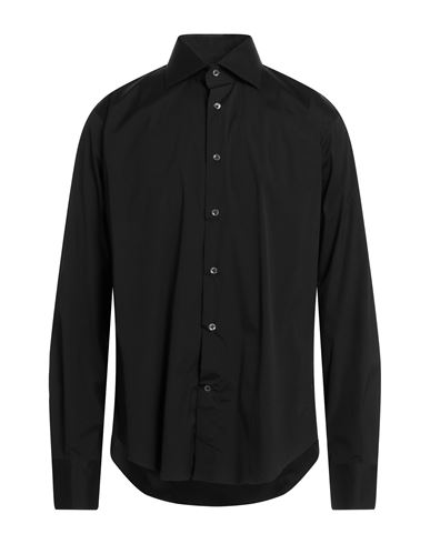 Brian Dales Man Shirt Black Size 17 ½ Cotton, Polyamide, Elastane
