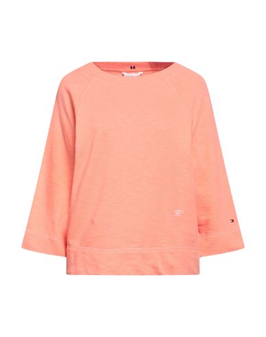 Tommy Hilfiger Woman Sweatshirt Salmon Pink Size L Cotton