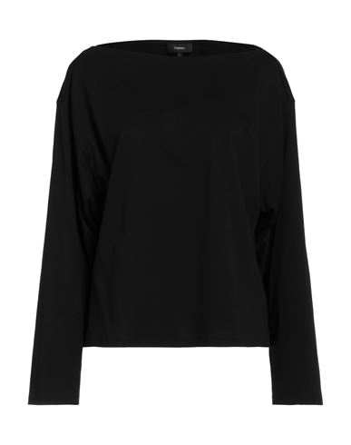 Theory Woman T-shirt Black Size L Pima Cotton