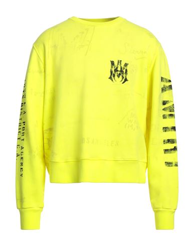 Shop Amiri Man Sweatshirt Yellow Size M Cotton