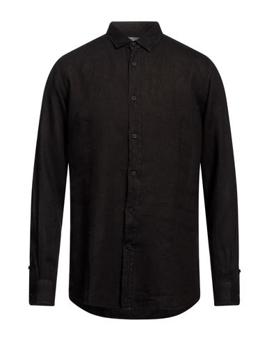 Daniele Alessandrini Homme Man Shirt Black Size 17 Linen
