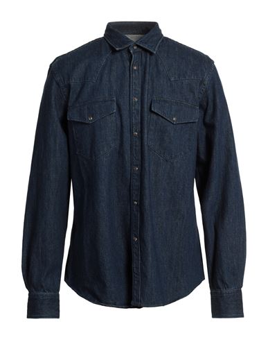 Shop Xacus Man Denim Shirt Blue Size 17 Cotton