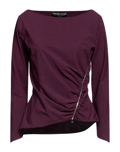 Chiara Boni La Petite Robe Woman T-shirt Deep Purple Size 4 Polyamide, Elastane