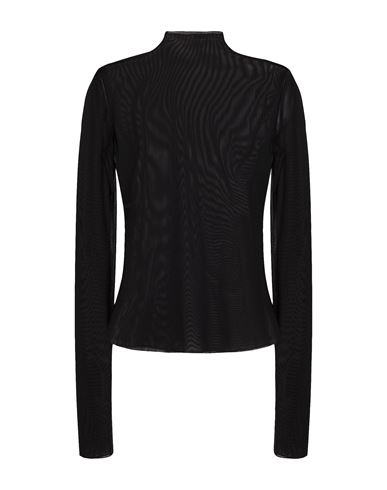 8 By Yoox Mesh Second Skin Top Woman T-shirt Black Size Xl Polyester, Elastane