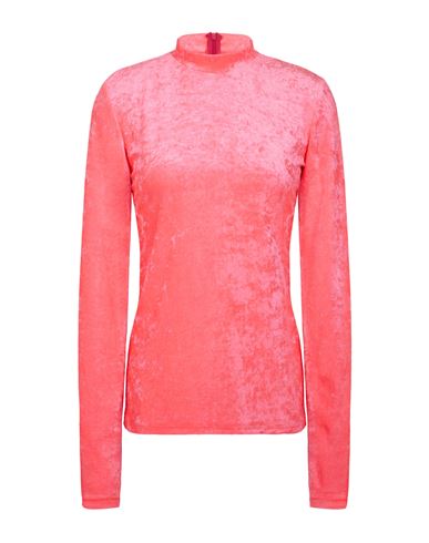 8 By Yoox Chenille Mock-neck Top Woman T-shirt Fuchsia Size Xl Polyamide In Pink
