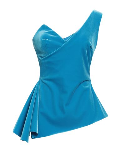 Chiara Boni La Petite Robe Woman Top Azure Size 4 Polyester, Polyamide, Elastane In Blue