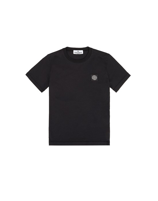 STONE ISLAND JUNIOR 20147 반소매 티셔츠 남성 블랙