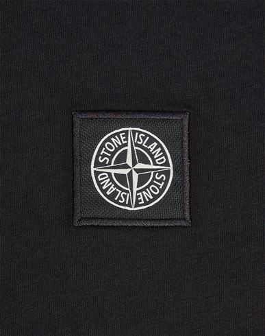 STONE ISLAND JUNIOR: t-shirt with short sleeves and logo - Black