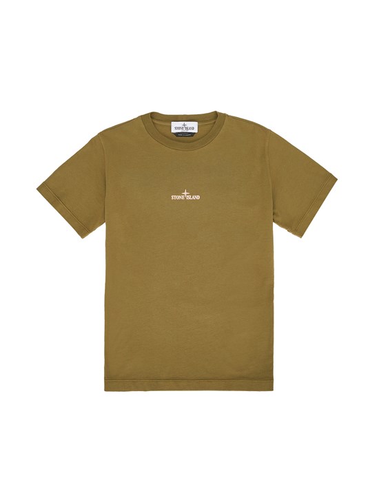 STONE ISLAND JUNIOR 21052 52 30/1 COTTON JERSEY ‘STREAM WADING ONE’ PRINT, GARMENT DYED  T-shirt manches courtes Homme Vert militaire