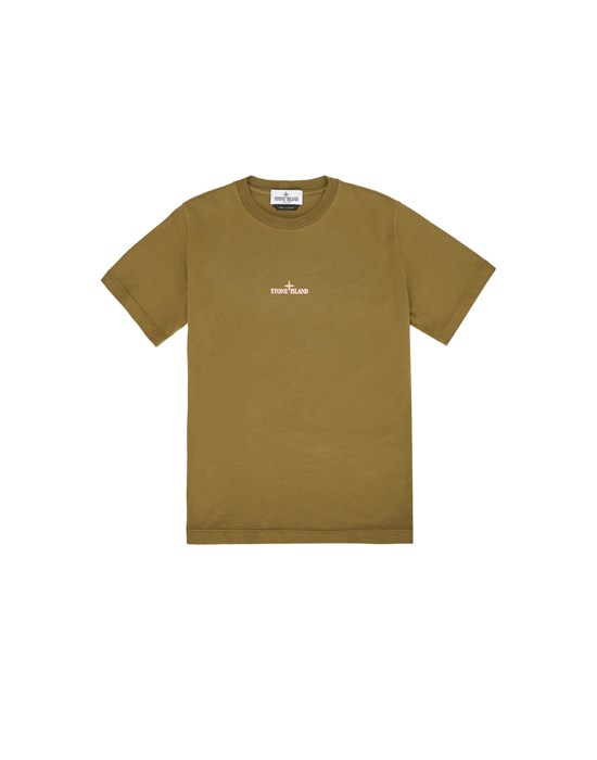 Short sleeve t-shirt Man 21052 52 30/1 COTTON JERSEY ‘STREAM WADING ONE’ PRINT, GARMENT DYED Front STONE ISLAND JUNIOR