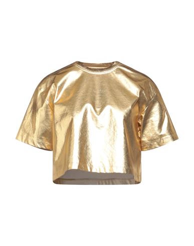 Valentino Garavani Woman T-shirt Gold Size Xl Cotton