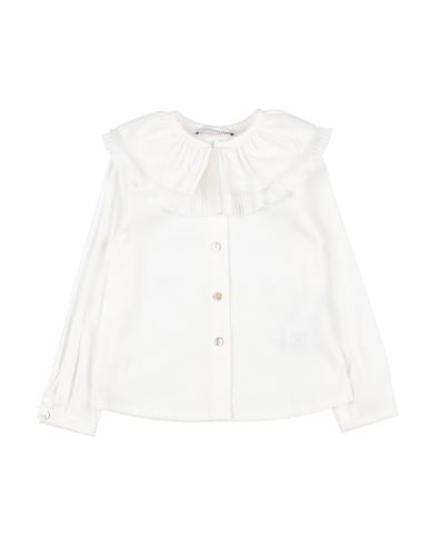 Monnalisa Babies'  Toddler Girl Shirt White Size 6 Cotton, Polyamide, Elastane