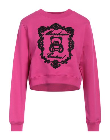 Moschino Woman Sweatshirt Fuchsia Size 6 Cotton In Pink