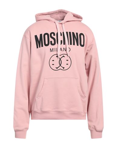 Moschino Man Sweatshirt Pink Size 42 Organic Cotton