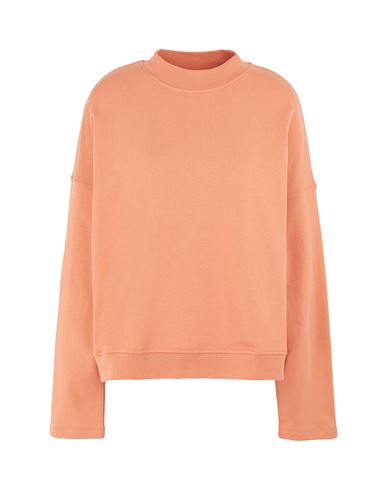 8 By Yoox Organic Jersey Mock Neck Oversize Sweater Woman Sweatshirt Salmon Pink Size Xl Organic Cot