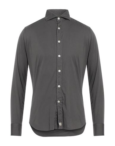 Sonrisa Man Shirt Lead Size 17 ½ Cotton, Elastane In Grey