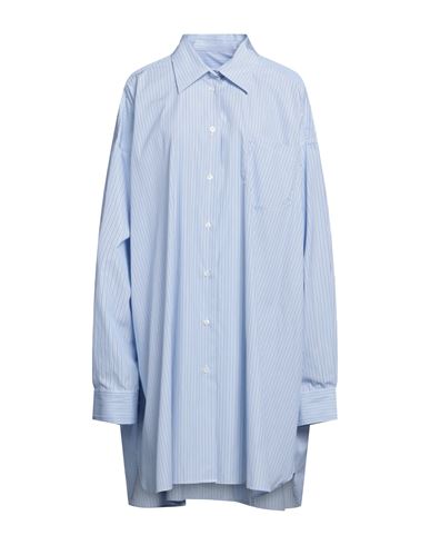 Maison Margiela Woman Shirt Light Blue Size 6 Cotton