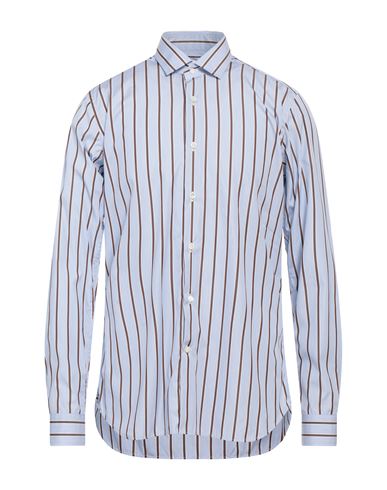 Shop Guglielminotti Man Shirt Azure Size 15 ½ Cotton In Blue