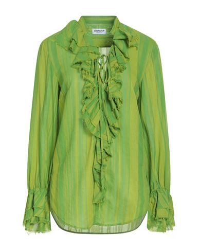 Dondup Woman Top Light Green Size 8 Cotton, Viscose In Green