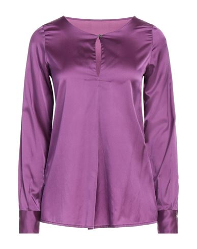 Même By Giab's Woman Top Mauve Size 2 Viscose, Silk, Elastane In Purple