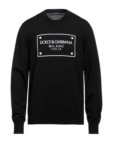 Dolce & Gabbana Man Sweater Black Size 42 Virgin Wool, Polyester