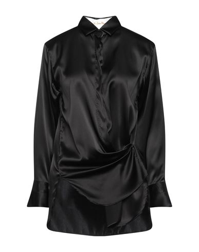 Le Sarte Pettegole Woman Shirt Black Size 6 Silk, Elastane