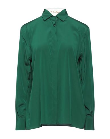 Le Sarte Pettegole Woman Shirt Green Size 6 Silk, Elastane