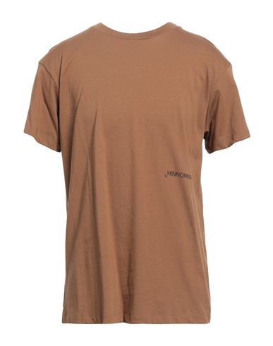 Hinnominate Man T-shirt Brown Size Xl Cotton, Elastane