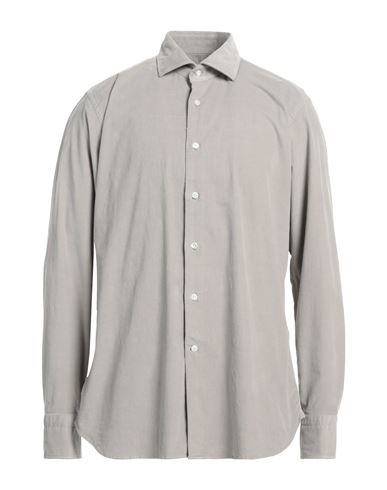 Guglielminotti Man Shirt Light Grey Size 15 ¾ Cotton, Elastane