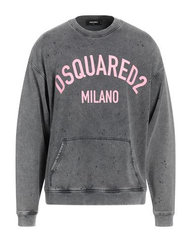 Dsquared2 Man Sweatshirt Lead Size M Cotton, Elastane In Grey