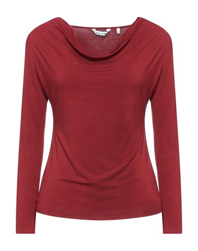 Caliban Woman T-shirt Burgundy Size 4 Viscose, Elastane In Red
