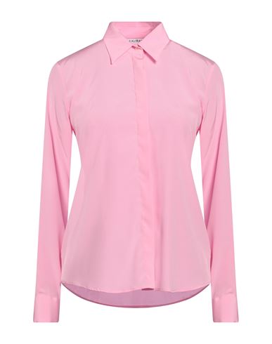 Caliban Woman Shirt Fuchsia Size 4 Silk, Elastane In Pink