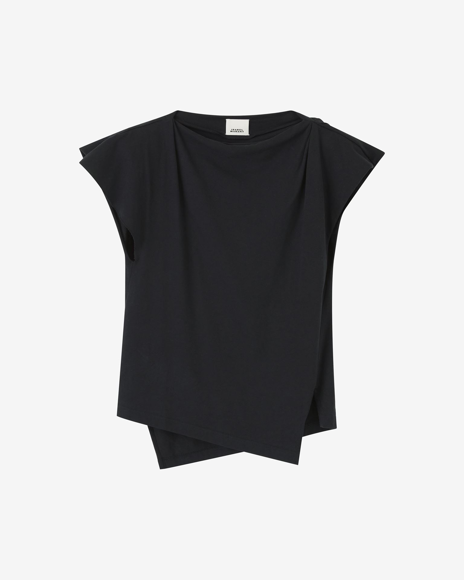 Shop Isabel Marant Sebani Cotton T-shirt In Black
