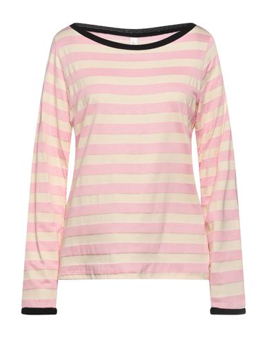 Souvenir Woman T-shirt Pink Size M Cotton, Viscose